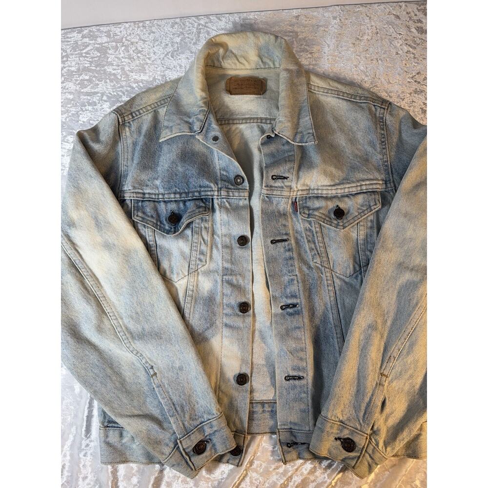 Vintage 1985 Levis Denim Jacket Size 40R Soft Type 3 III Trucker USA 70506-0216